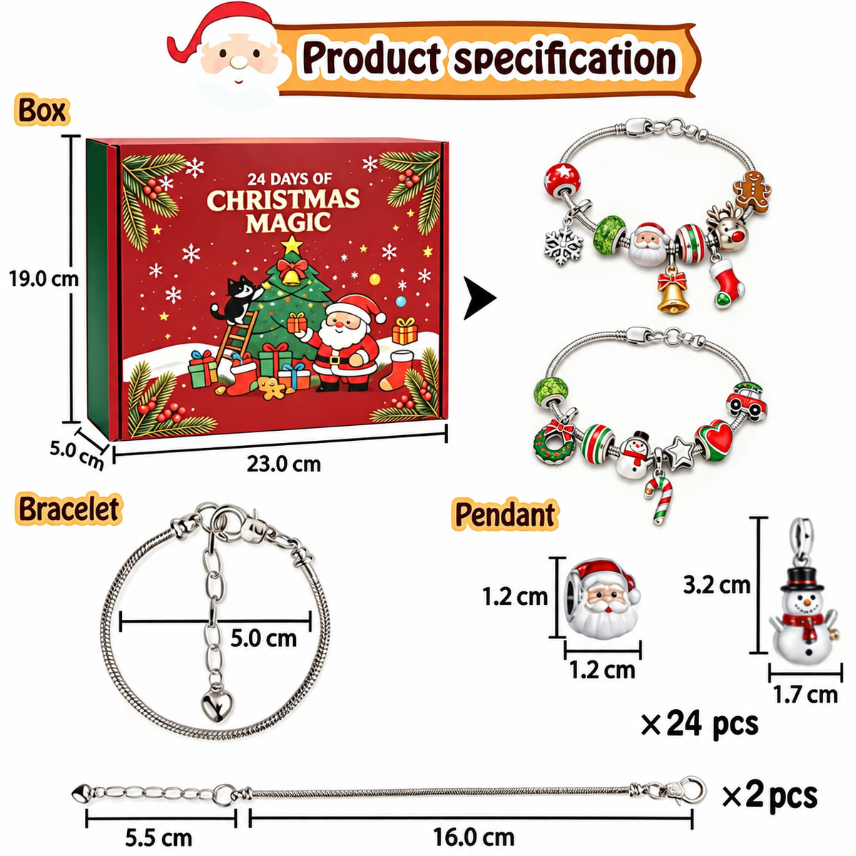 🎄 24 Days of Christmas Magic — Create Your Own Charm Bracelets!