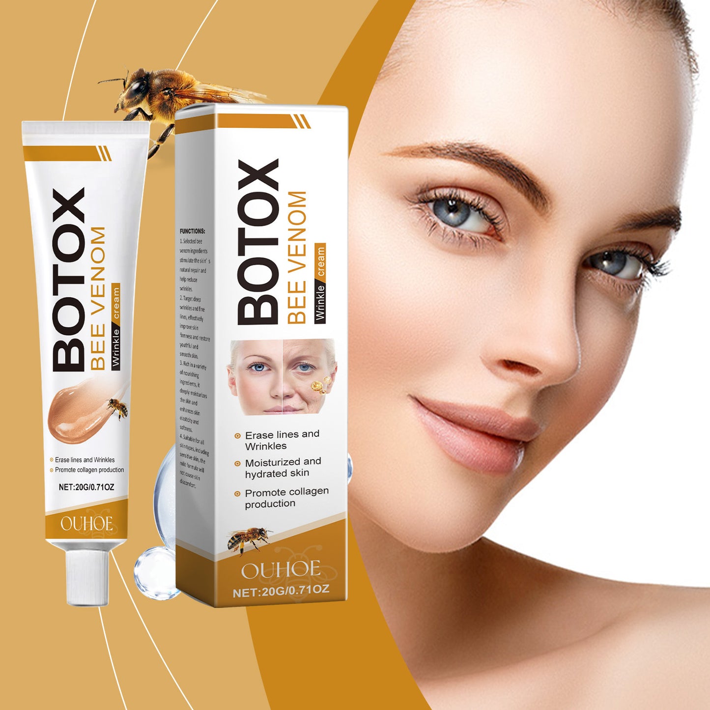 Botox Bee Venom -  Bi-gift – rynkeudglattende, opstrammende, anti-aging