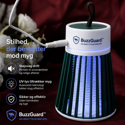 BuzzGuard™ Eliminerer myg i ethvert miljø inden for få minutter.