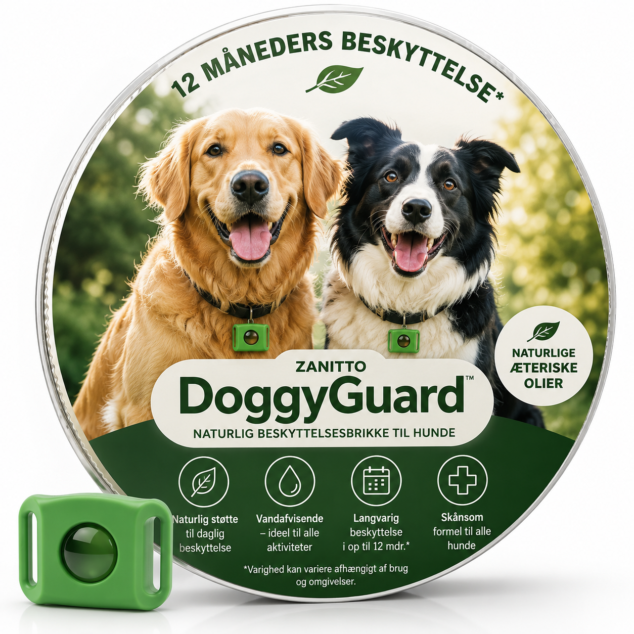 DoggyGuard™ beskyttelseshalsbånd – 12 måneders beskyttelse mod lopper, flåter og parasitter