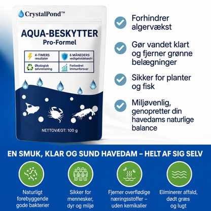CrystalPond™ Vandbehandling | Synligt klart vand på 24 timer!