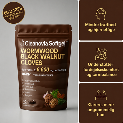 Cleanovia Softgel™ | Bekæmp parasitter og genopret tarmbalancen på blot 7 dage