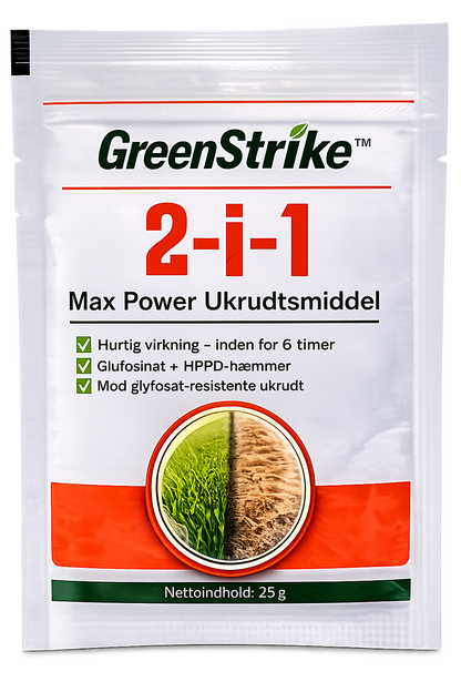 GreenStrike™ 2-i-1 Max Power ukrudtsbekæmper | Se ukrudtet visne allerede inden for 6 timer!