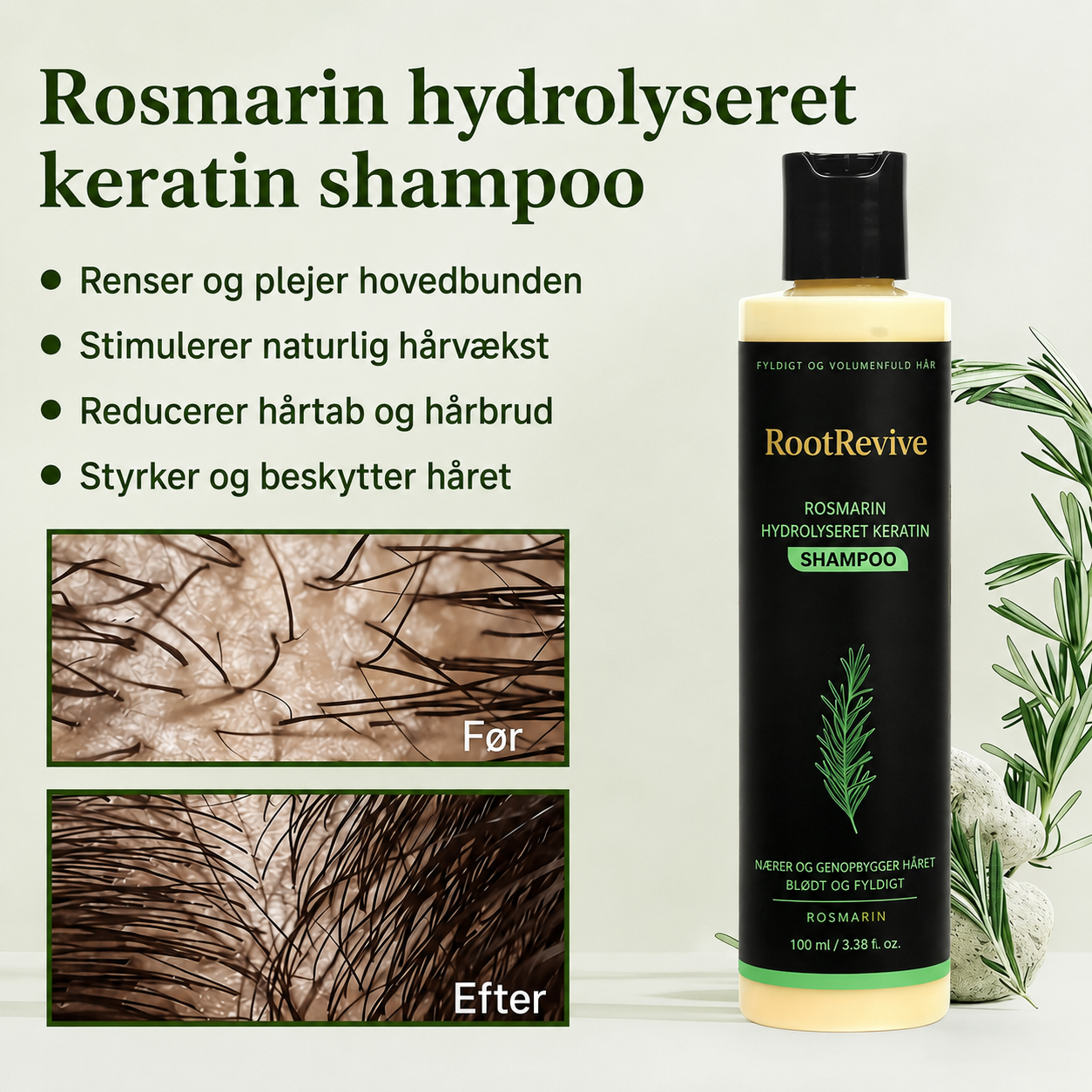 RootRevive™ Økologisk Rosmarinshampoo