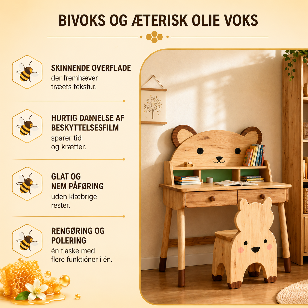 WoodLuxe™  Alt-i-en Bivoks-spray til Træpleje 120ml (1+1 GRATIS)