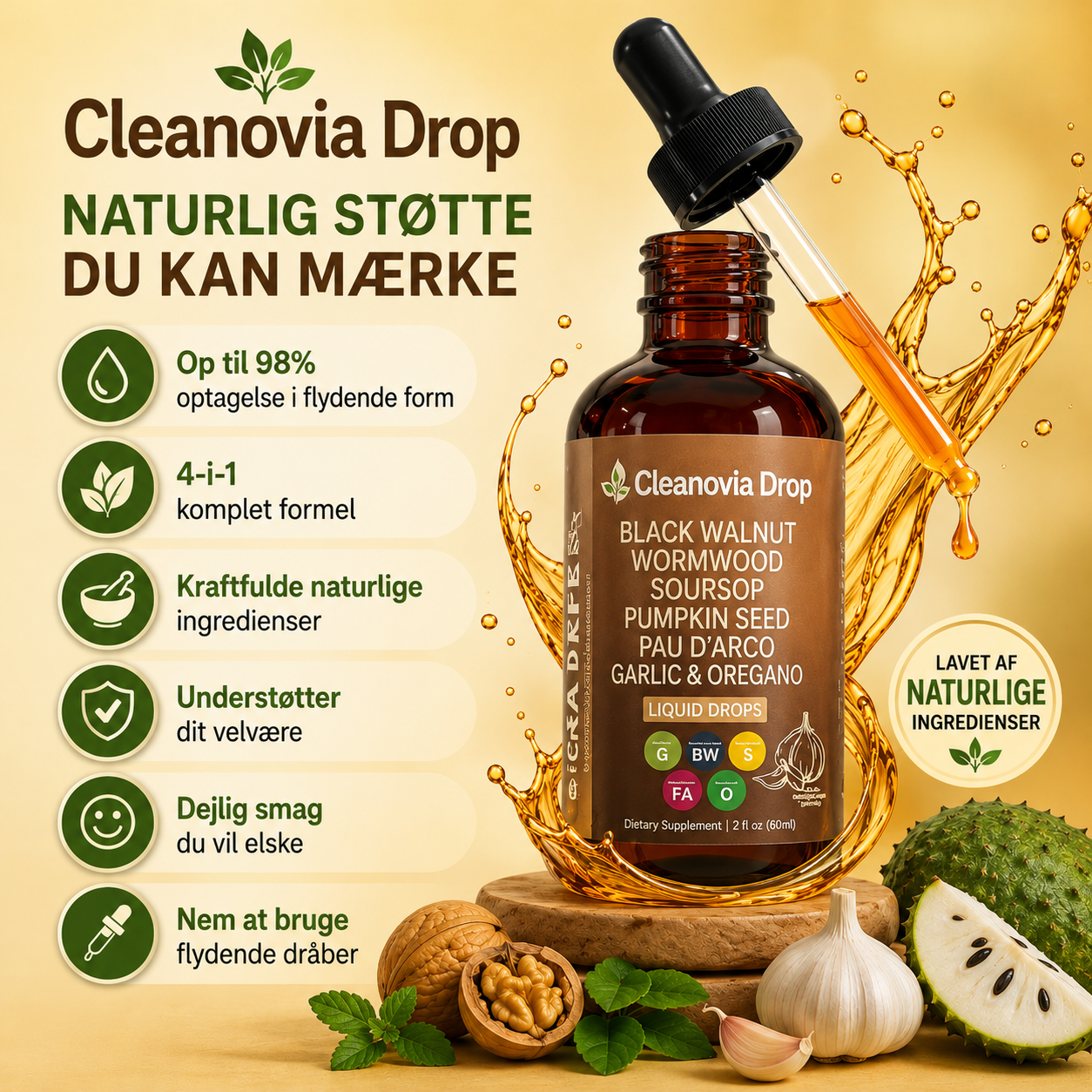 Cleanovia™ -  Fjern parasitter og få en flad mave på bare 7 dage