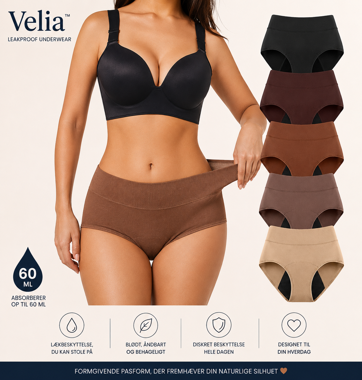 Velia™ – Lækagesikkert Komfortundertøj