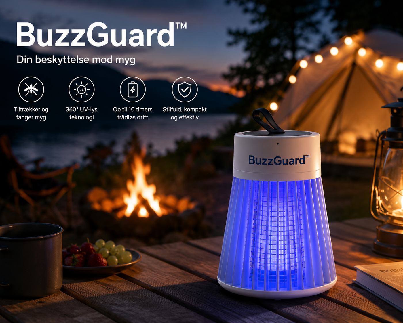 BuzzGuard™ Eliminerer myg i ethvert miljø inden for få minutter.