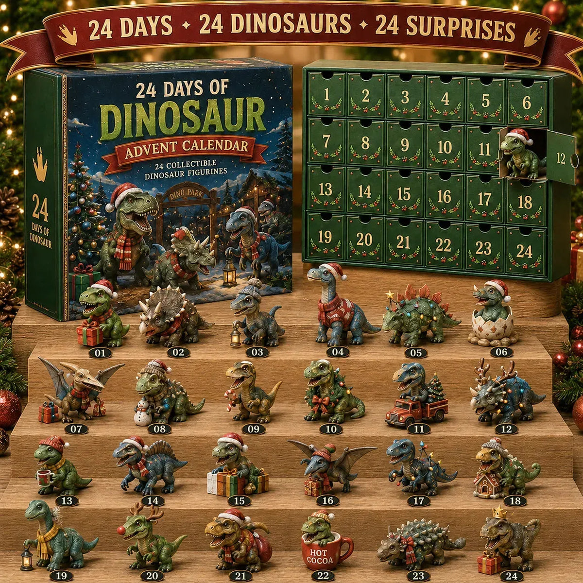 🦖 24 Days of Dinosaur Fun. One ROAR-some Christmas! 🎄
