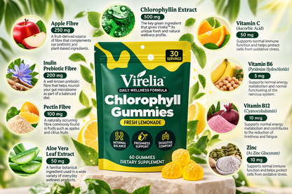 Virelia™ Chlorophyll + Prebiotic Gummies