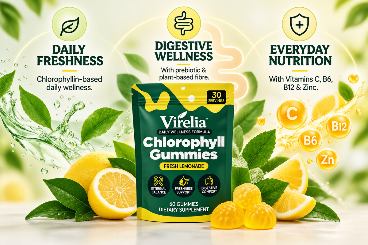 Virelia™ Chlorophyll + Prebiotic Gummies