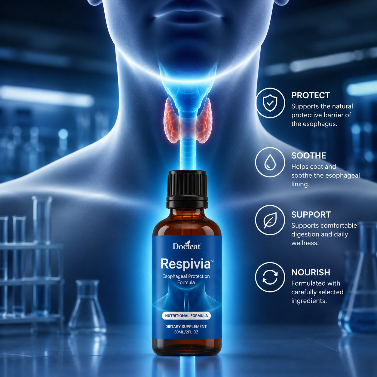 Respivia™ Daily Support for a More Comfortable Throat & Esophagus