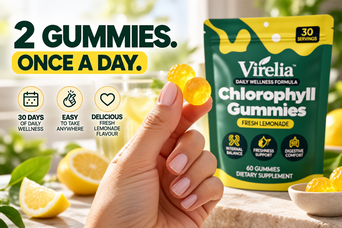 Virelia™ Chlorophyll + Prebiotic Gummies