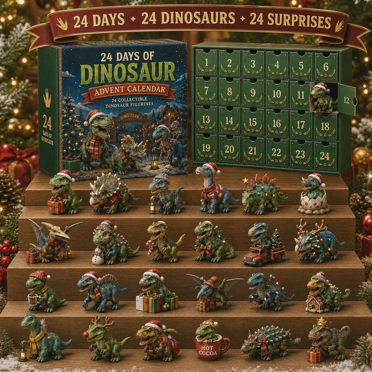 🦖 24 Days of Dinosaur Fun. One ROAR-some Christmas! 🎄